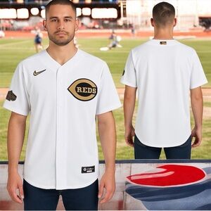 Nike Cincinnati Reds 2022 All-Star Game Authentic MLB Jersey White Mens Sz S NWT